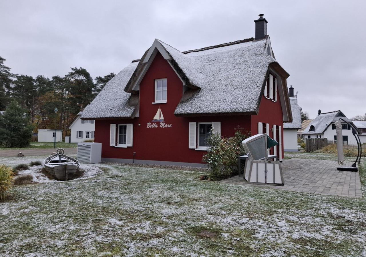 Modernes Reetdach-Ostseeferienhaus Bella Mare, Insel Usedom Mit Sauna, Kamin & Sonnenterrasse Zirchow Экстерьер фото